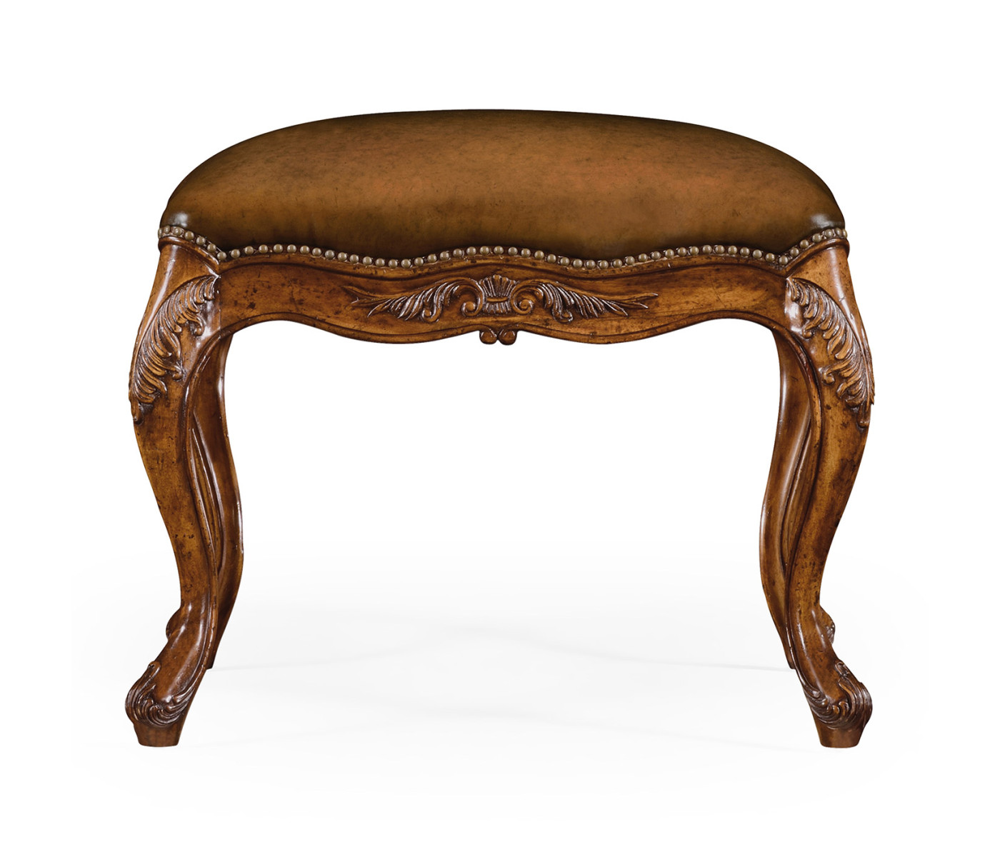 Large French Provincial Walnut Footstool