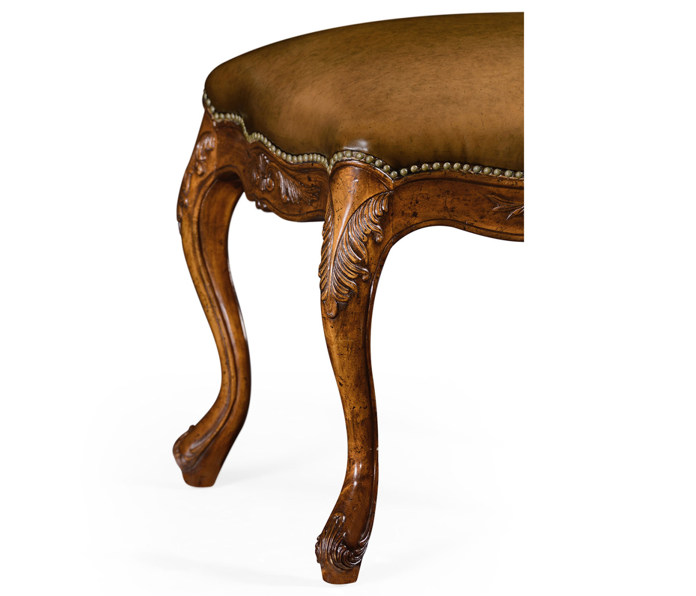 Large French Provincial Walnut Footstool