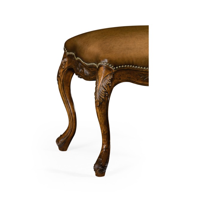 Large French Provincial Walnut Footstool