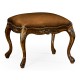 Large French Provincial Walnut Footstool