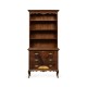 Tall Mahogany Bookcase on Chest