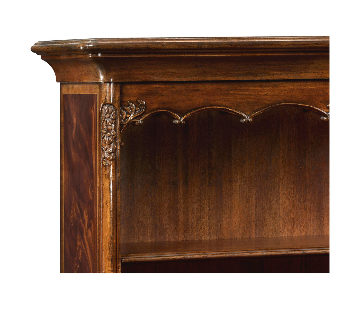 Tall Mahogany Bookcase on Chest