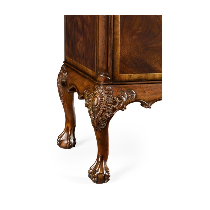 Tall Mahogany Bookcase on Chest