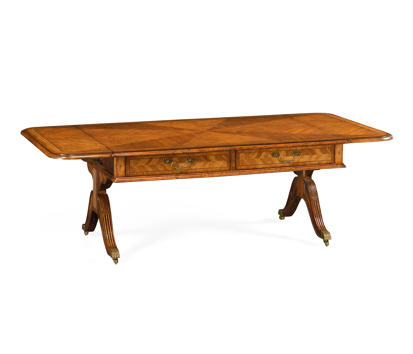 Regency satinwood folding coffee table