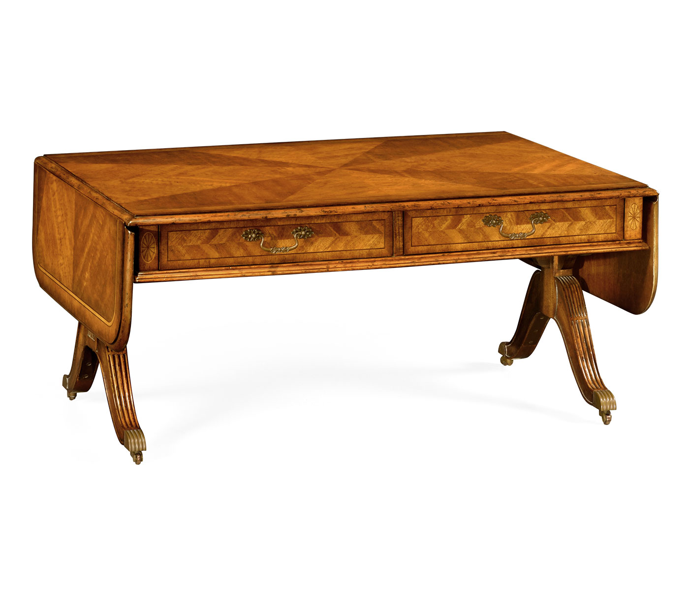 Regency satinwood folding coffee table