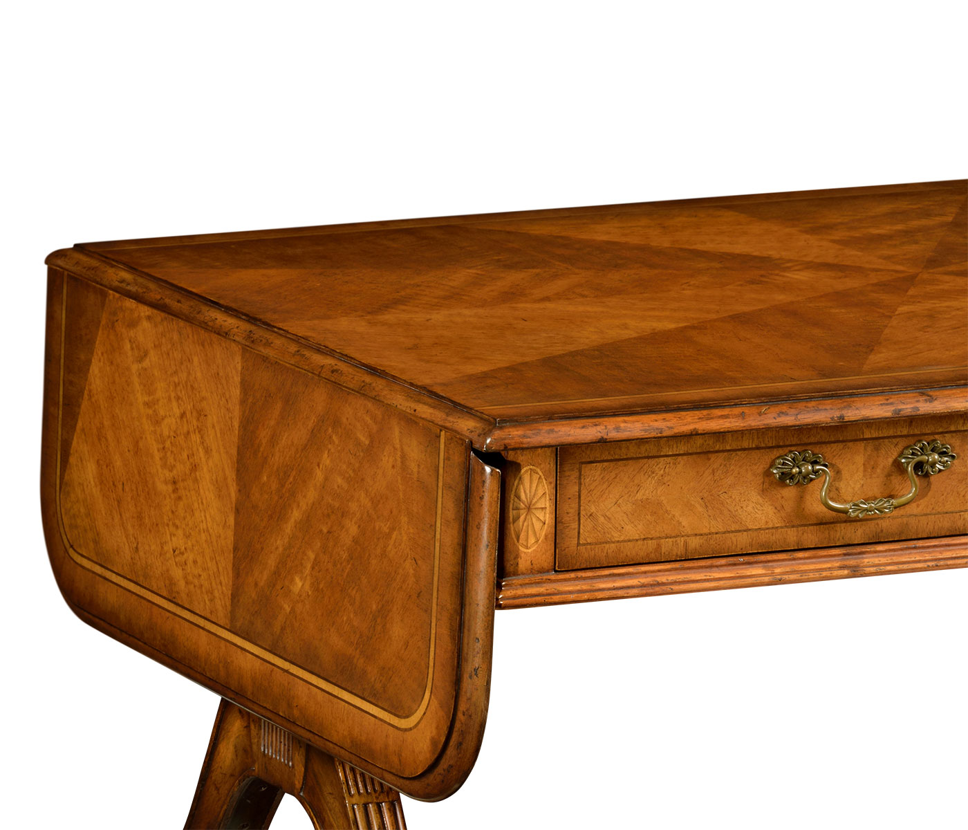 Regency satinwood folding coffee table