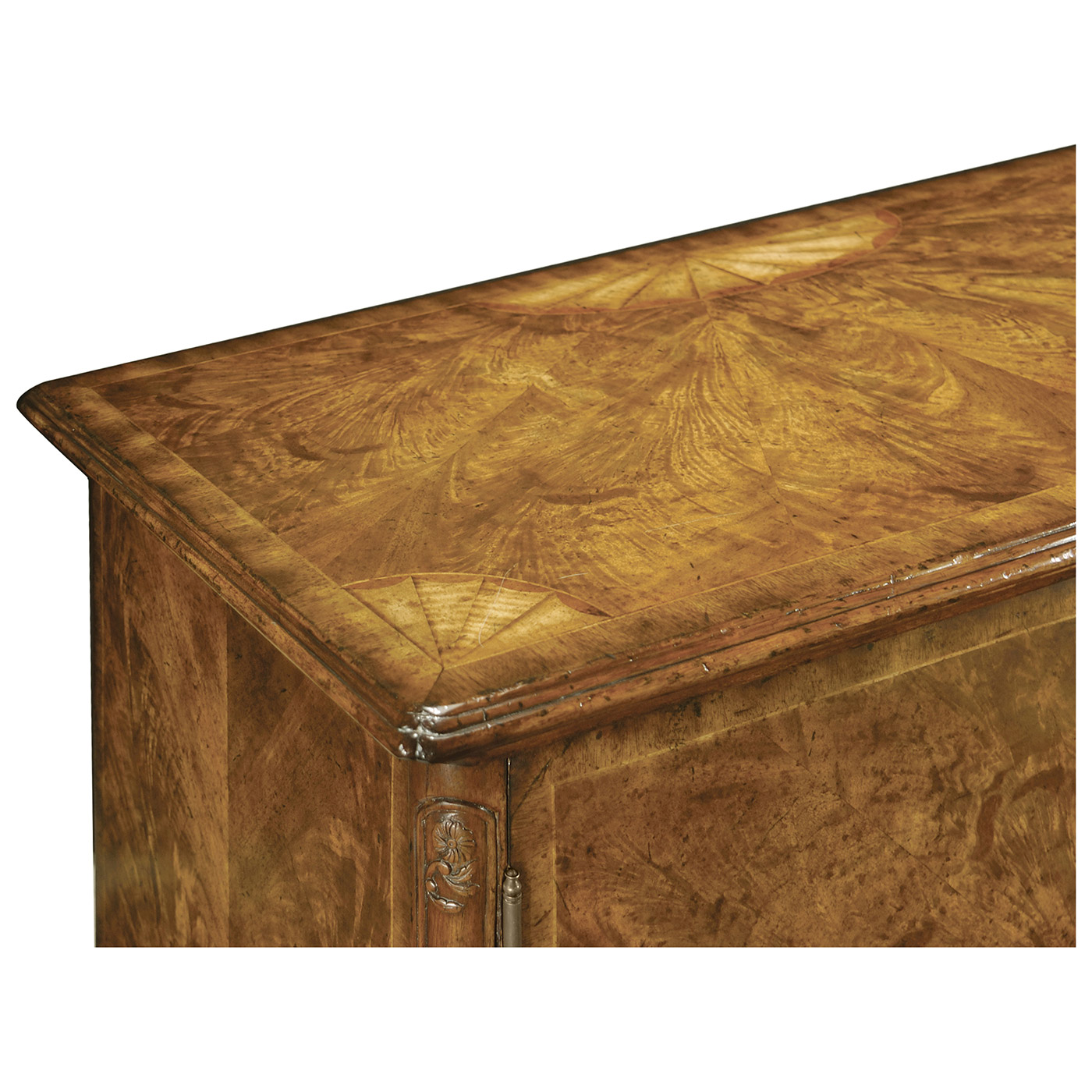 Flaming Light Walnut Side Cabinet