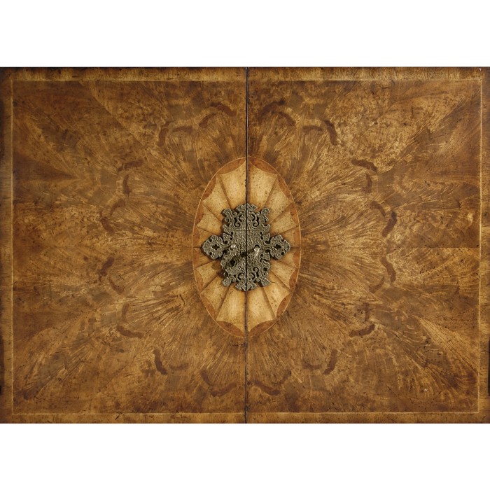 Flaming Light Walnut Side Cabinet