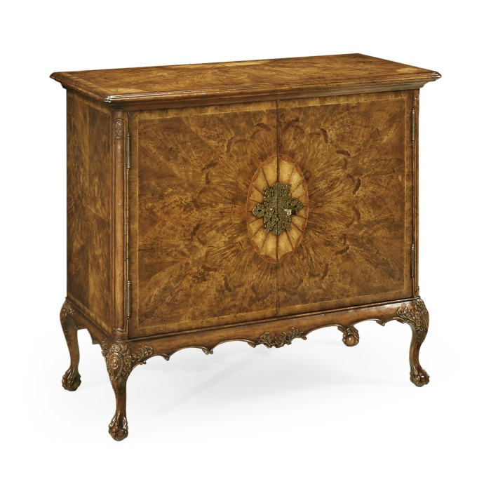 Flaming Light Walnut Side Cabinet