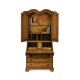 Queen Anne Light Walnut Bureau Cabinet with Panelled Doors
