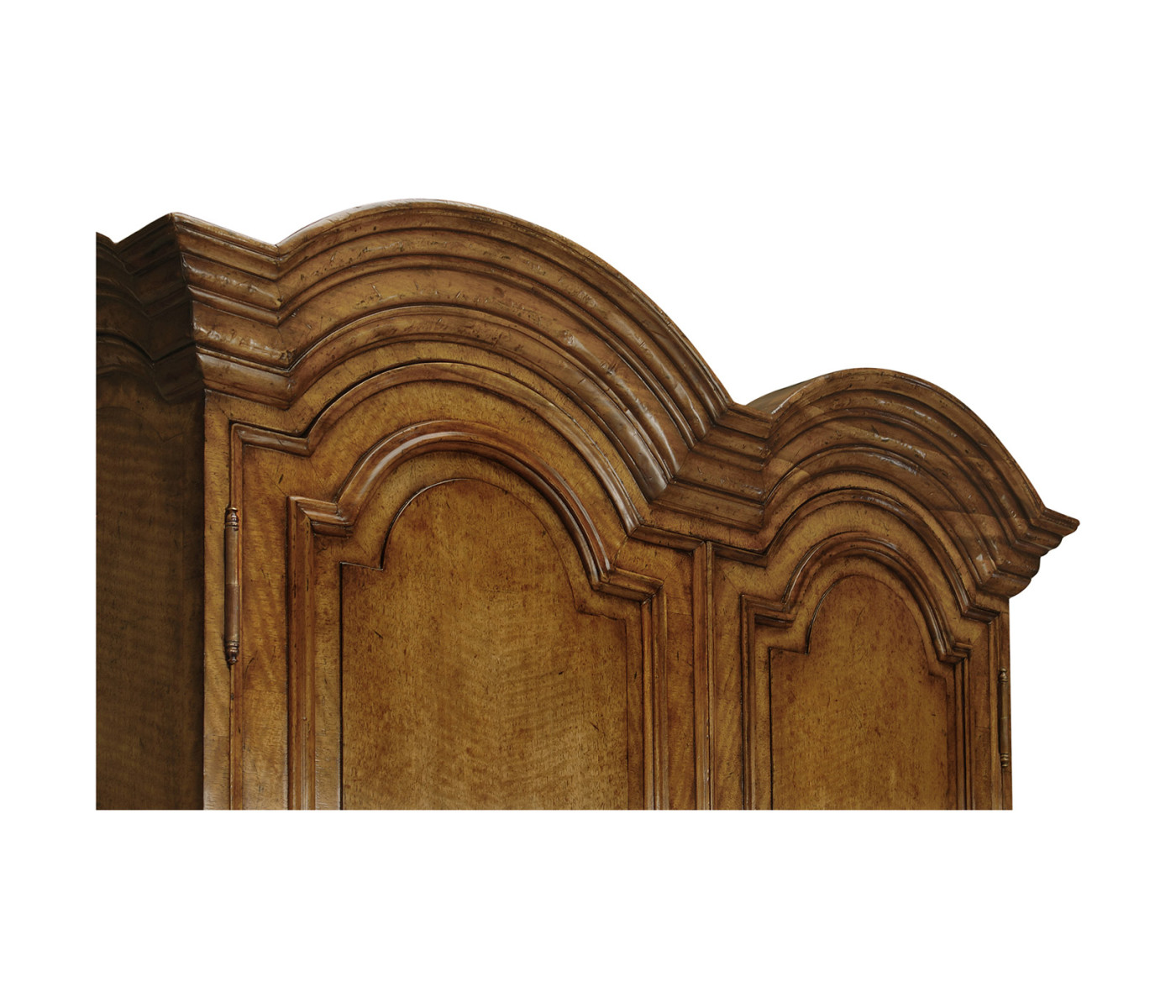 Queen Anne Light Walnut Bureau Cabinet with Panelled Doors