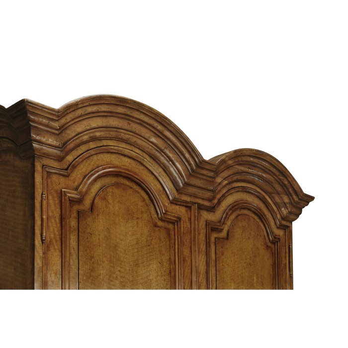 Queen Anne Light Walnut Bureau Cabinet with Panelled Doors