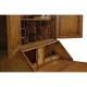 Queen Anne Light Walnut Bureau Cabinet with Panelled Doors