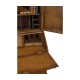 Queen Anne Light Walnut Bureau Cabinet with Panelled Doors
