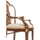 Buckingham Gilded Lyre Back Arm Chair