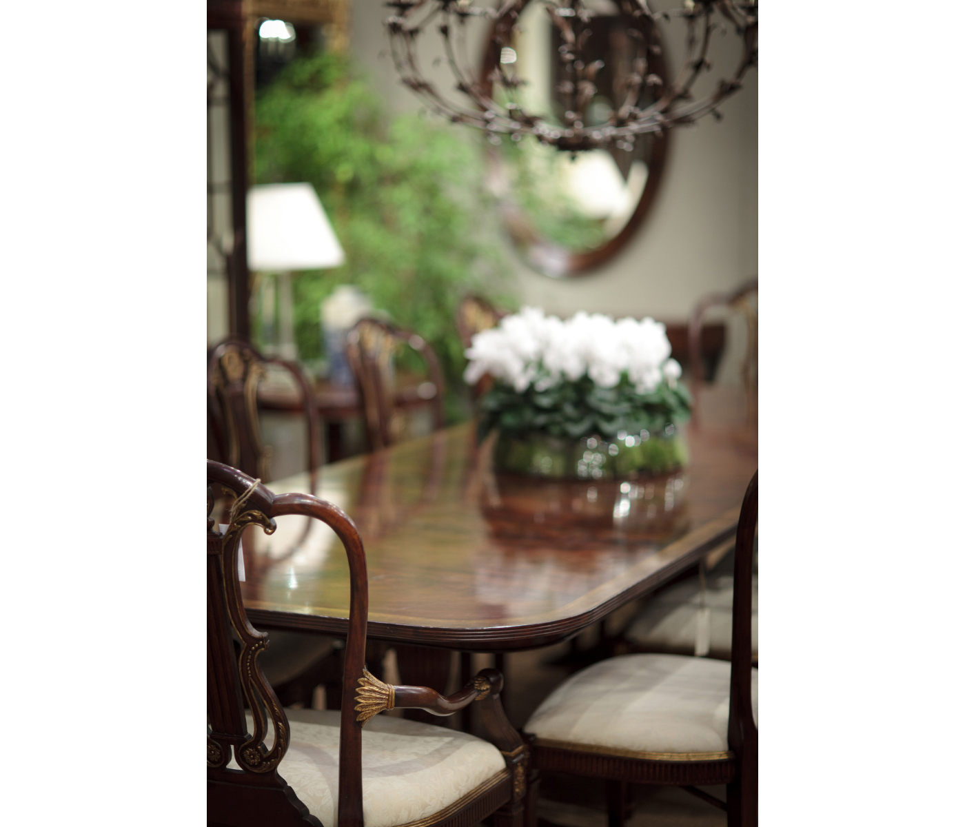 Buckingham Gilded Lyre Back Arm Chair