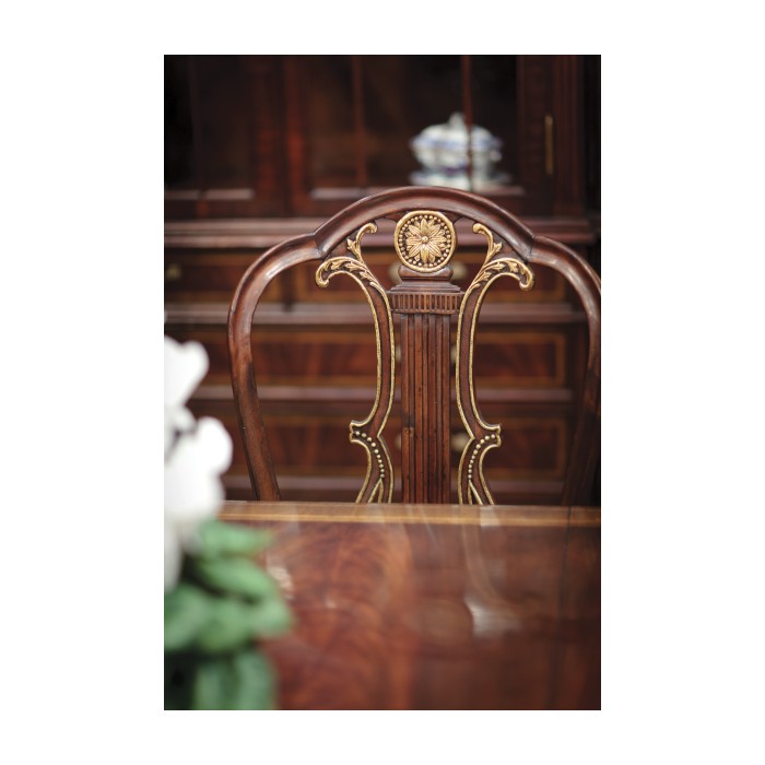 Buckingham Gilded Lyre Back Arm Chair