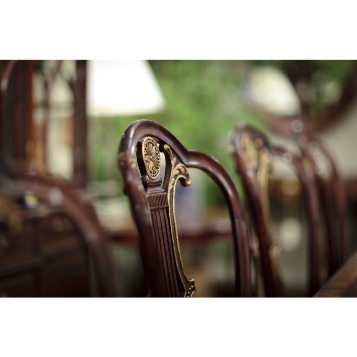 Buckingham Gilded Lyre Back Arm Chair