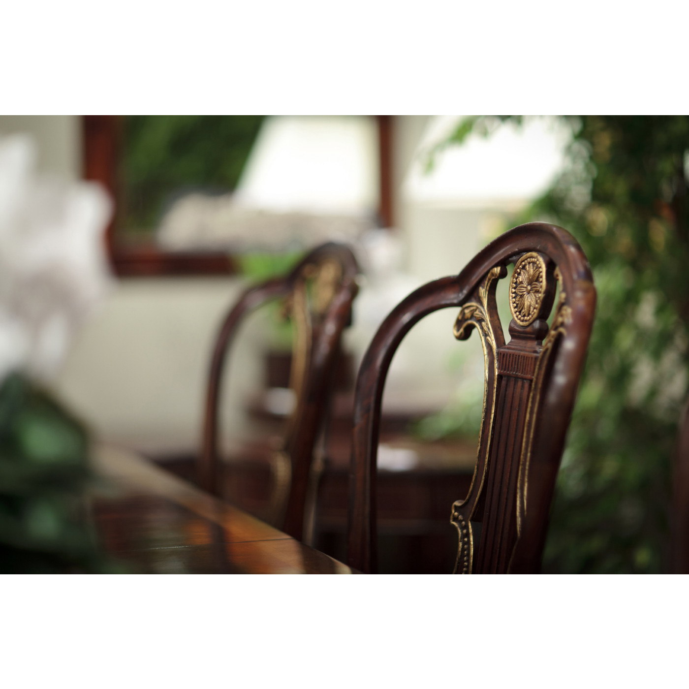 Buckingham Gilded Lyre Back Arm Chair