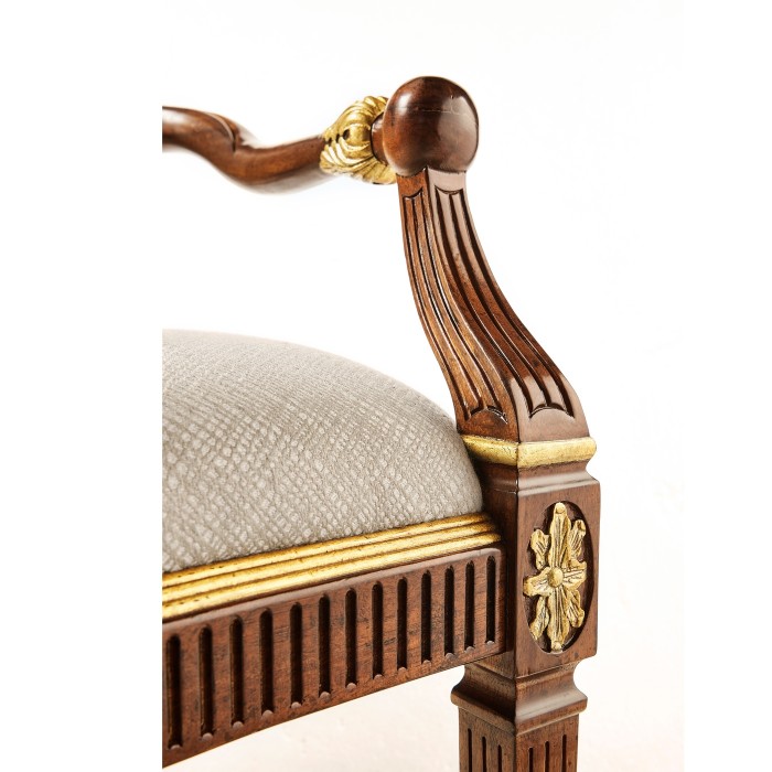 Buckingham Gilded Lyre Back Arm Chair