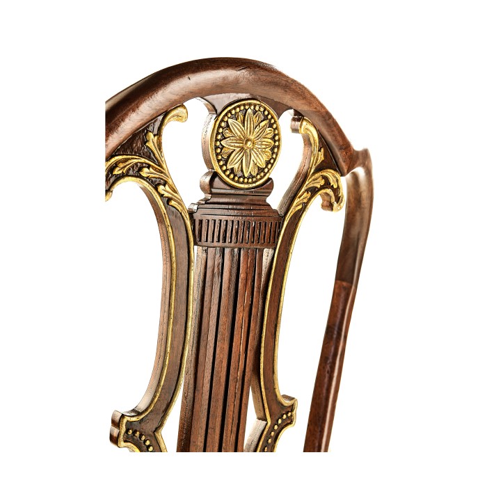 Buckingham Gilded Lyre Back Arm Chair