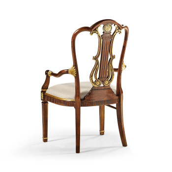Buckingham Gilded Lyre Back Arm Chair
