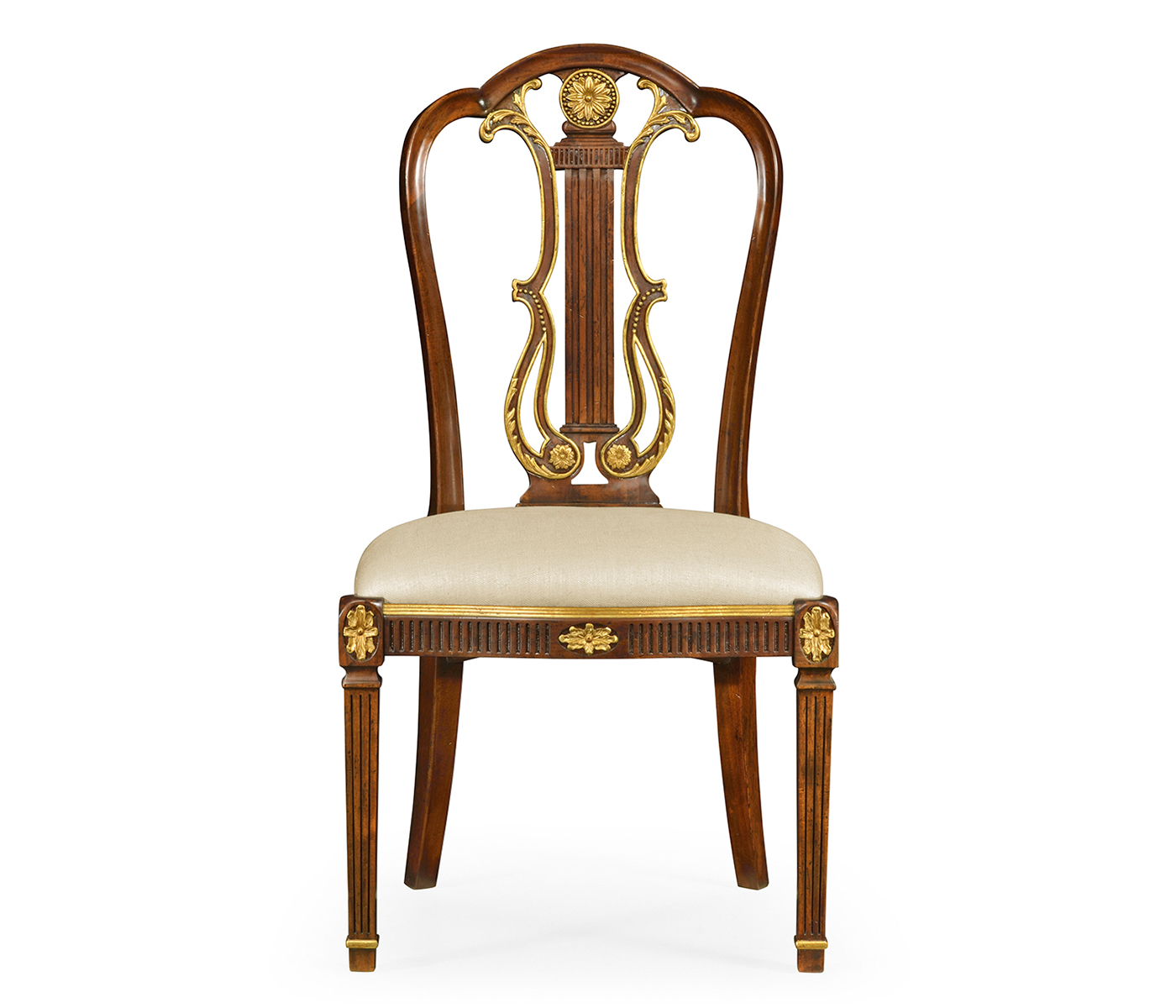 Buckingham Gilded Lyre Back Side Chair