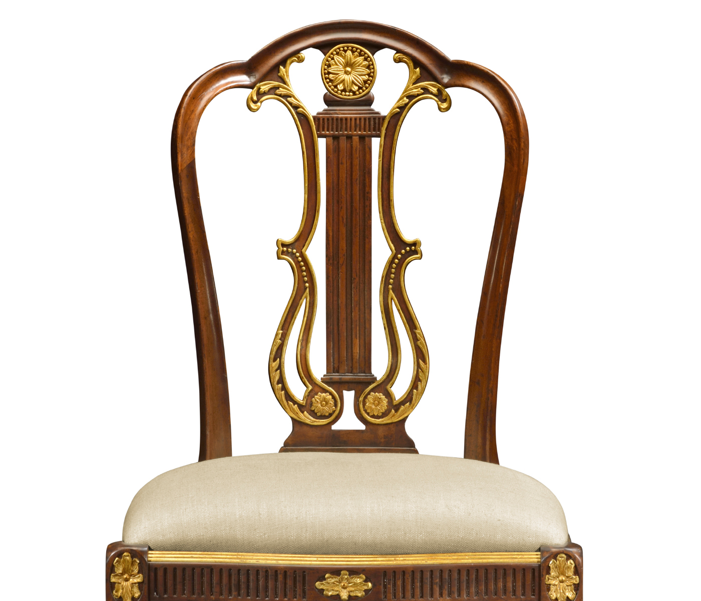 Buckingham Gilded Lyre Back Side Chair