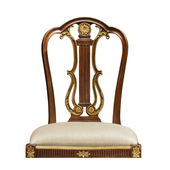 Buckingham Gilded Lyre Back Side Chair