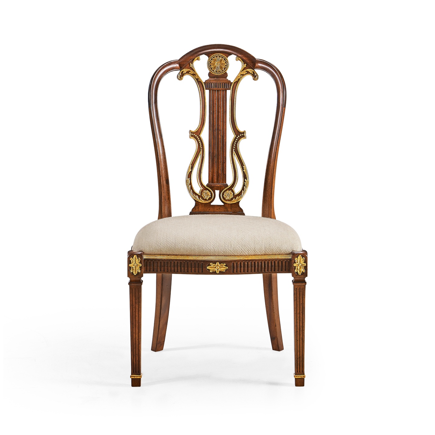 Buckingham Gilded Lyre Back Side Chair