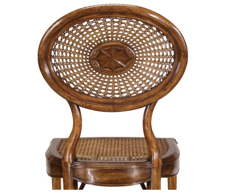 French caned chair with oval back (Side)