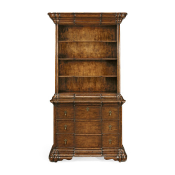 Dutch style large bookcase with drawers