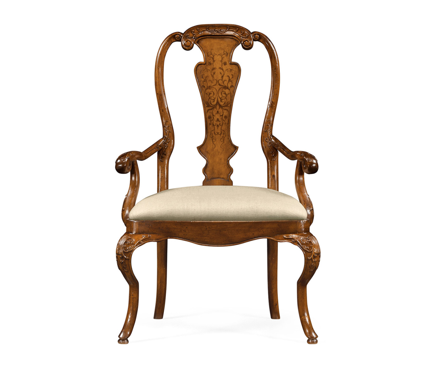 William & Mary Inlaid Arm Chair