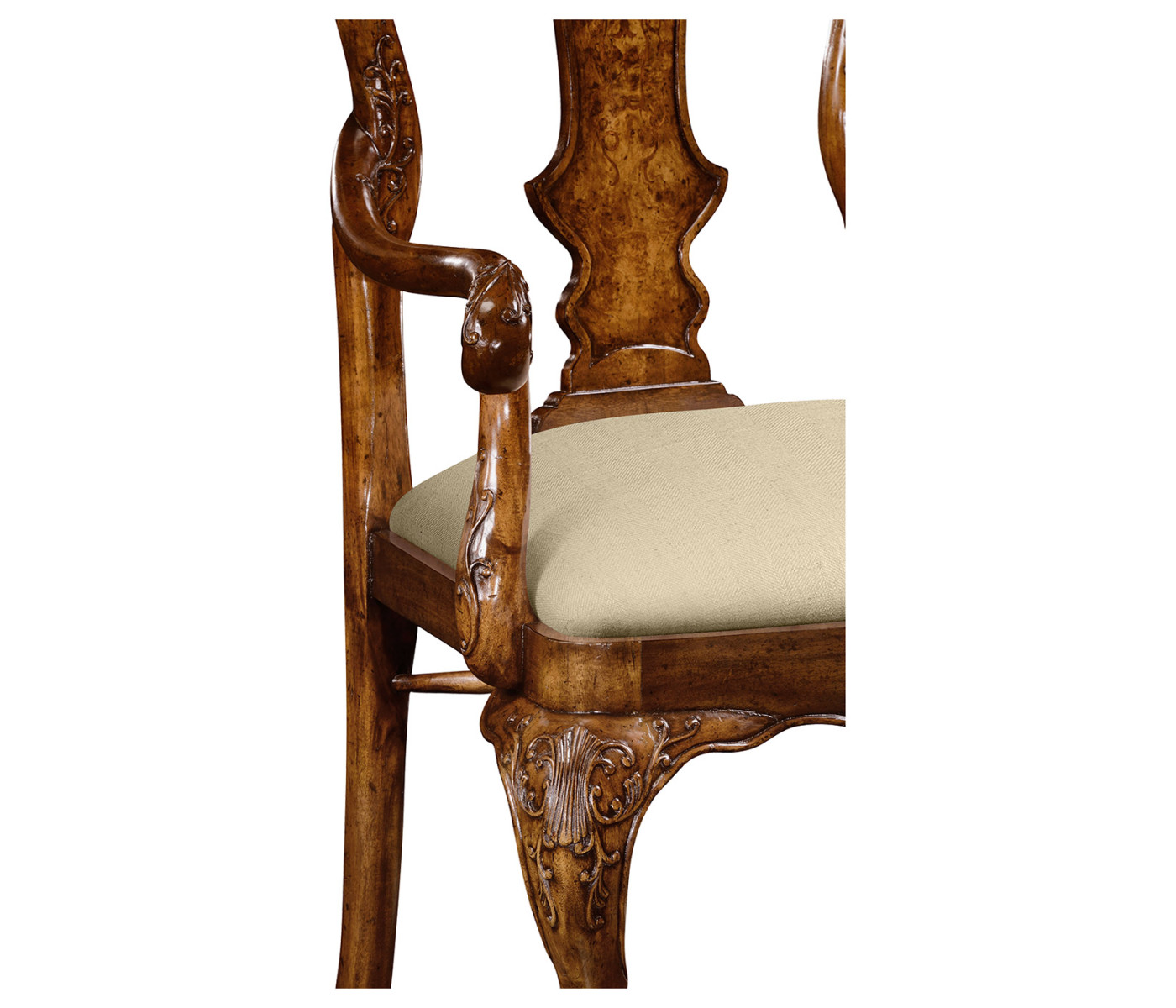 William & Mary Inlaid Arm Chair
