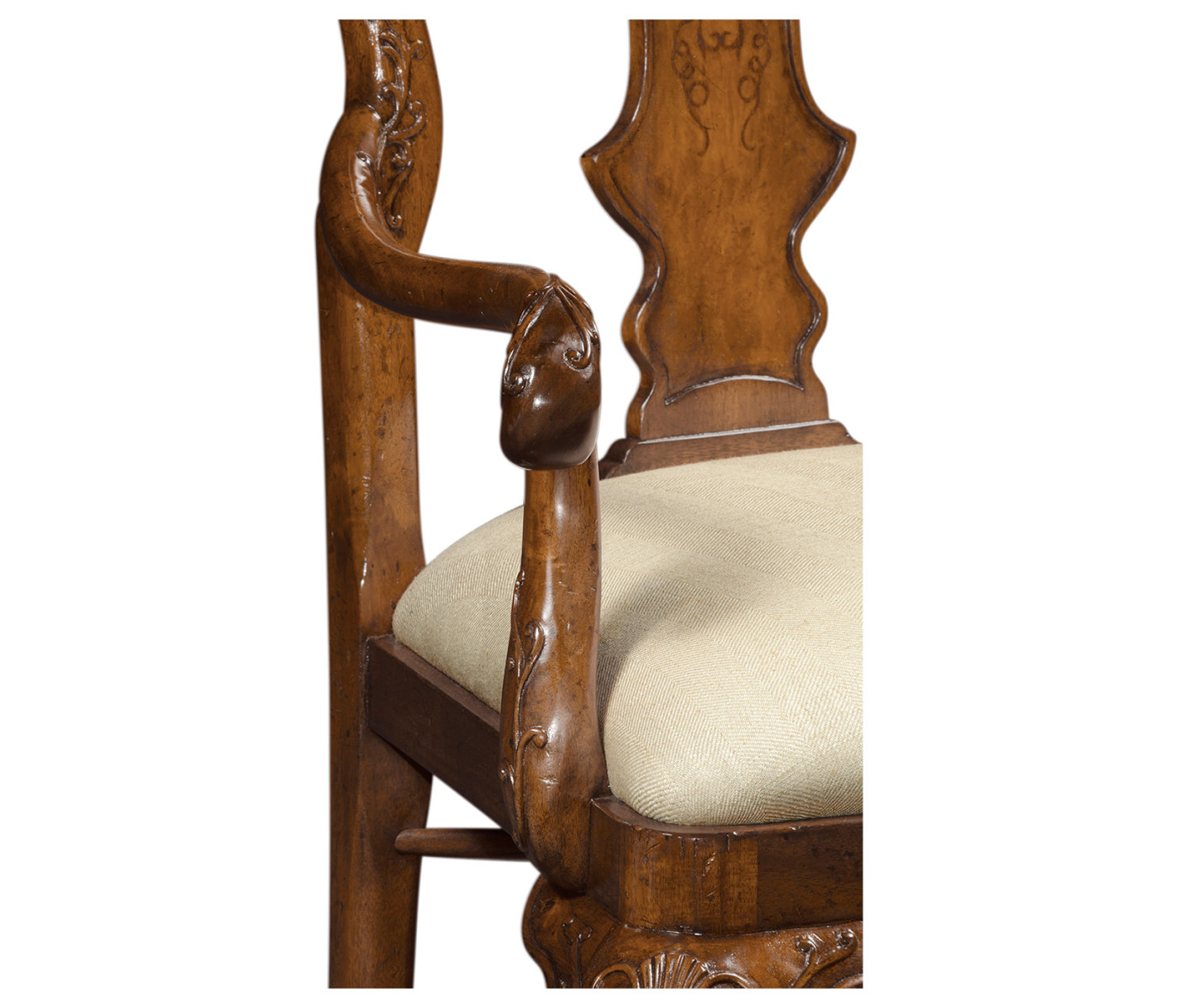 William & Mary Inlaid Arm Chair