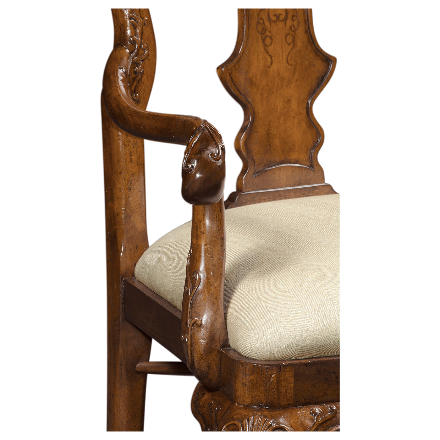 William & Mary Inlaid Arm Chair