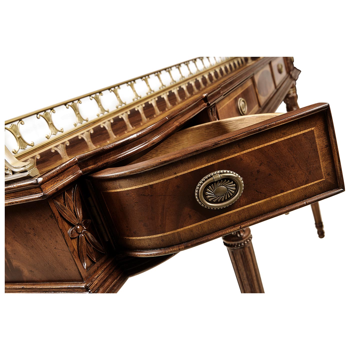 Narrow Gallery Mahogany Console Table