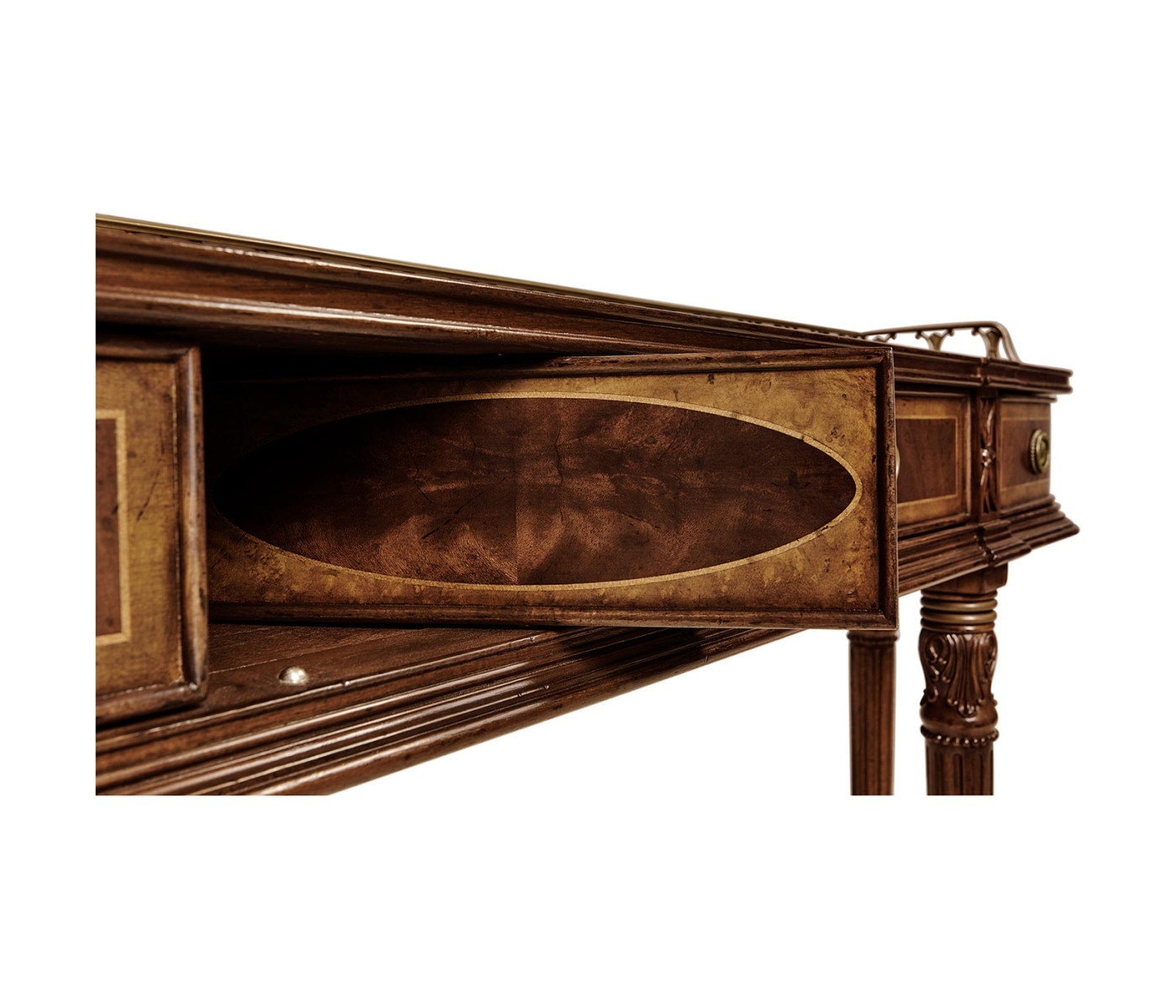 Narrow Gallery Mahogany Console Table
