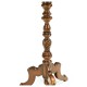 Walnut Floor Standing Candlestick with Angular Tripod Base
