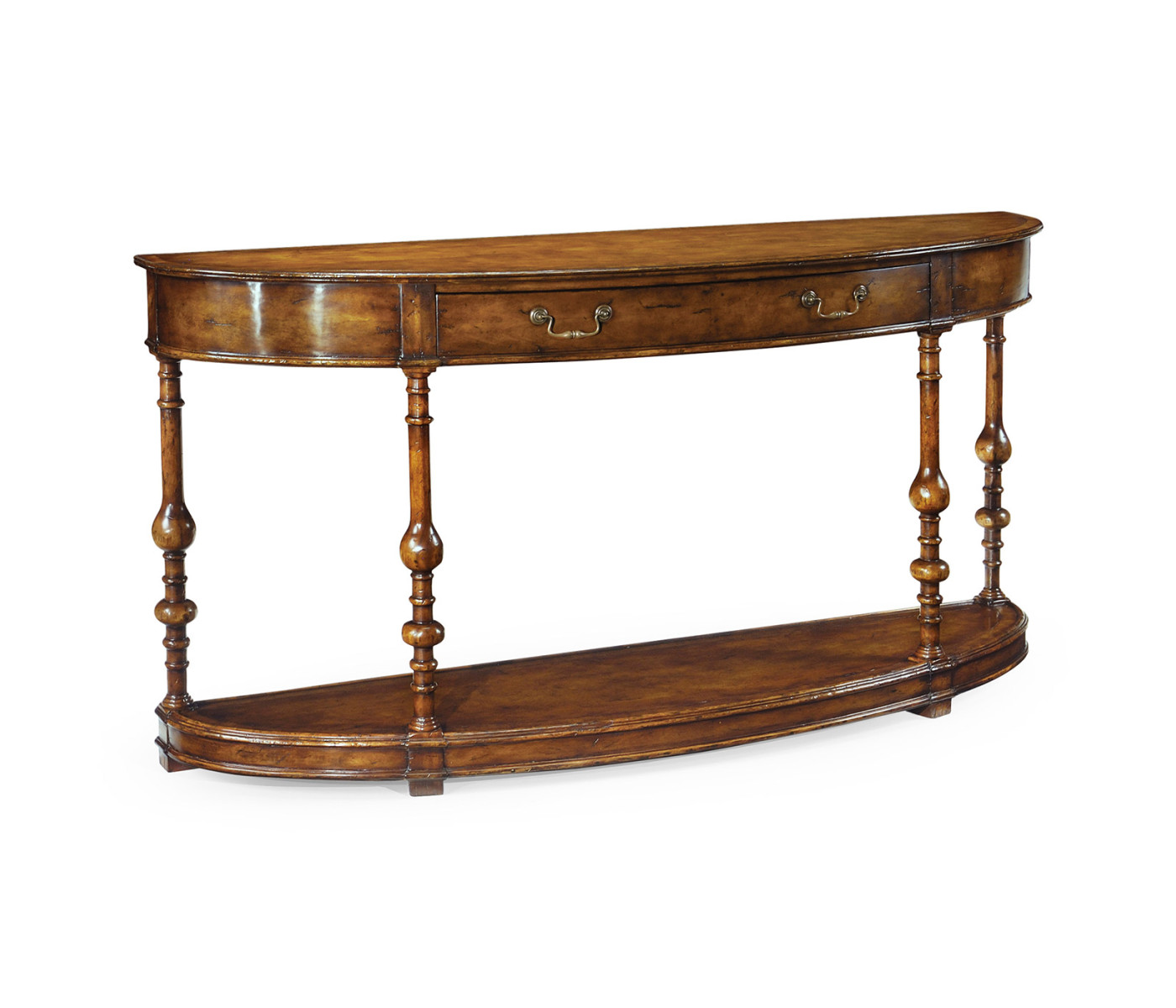 Demilune walnut console (Large)