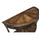 Walnut demilune console