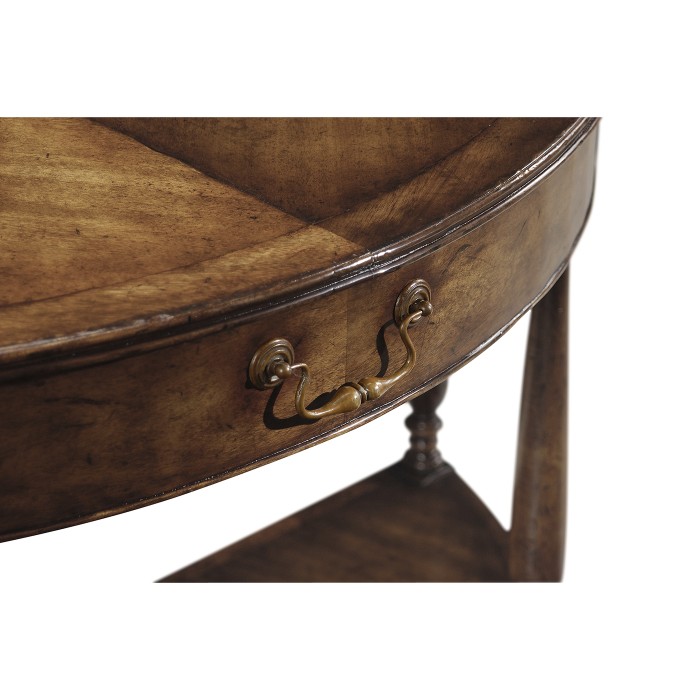 Walnut demilune console