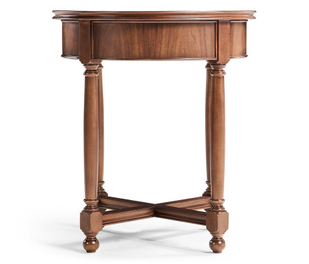 Parquet round lamp table
