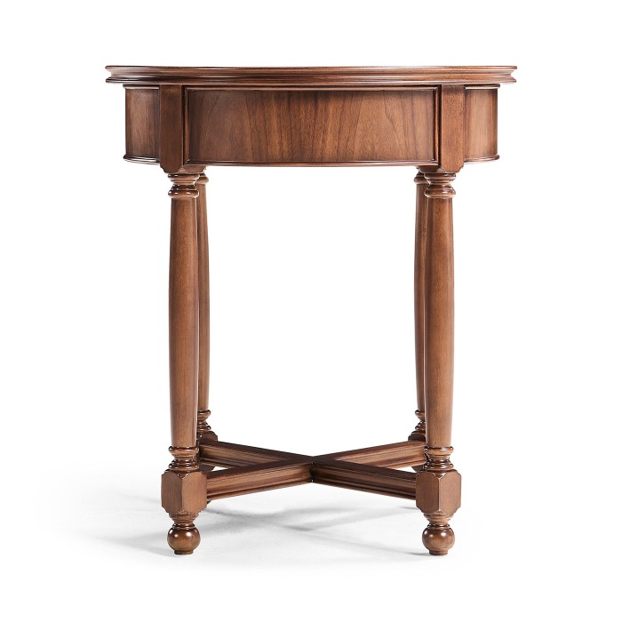 Parquet round lamp table