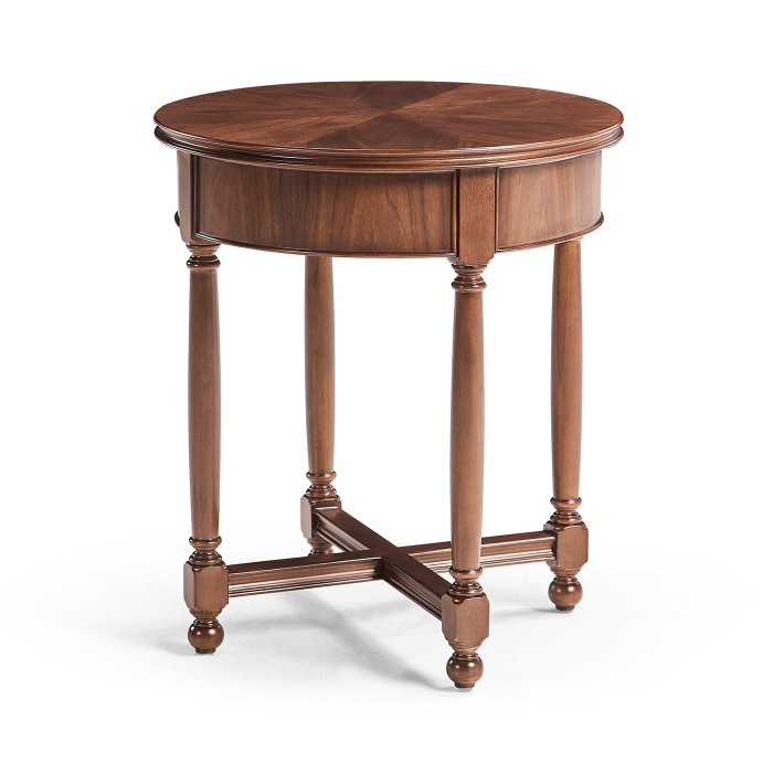Parquet round lamp table