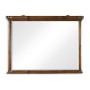 Walnut overmantle mirror with heavy mouldings