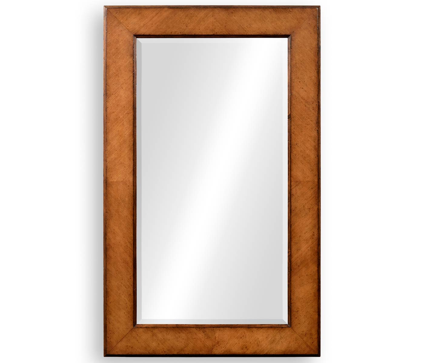 Satinwood veneer rectangular mirror