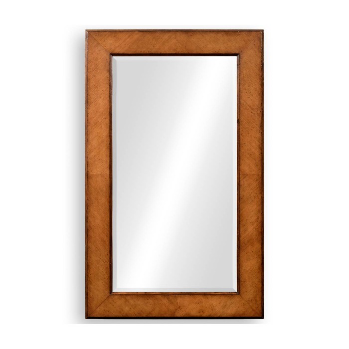 Satinwood veneer rectangular mirror
