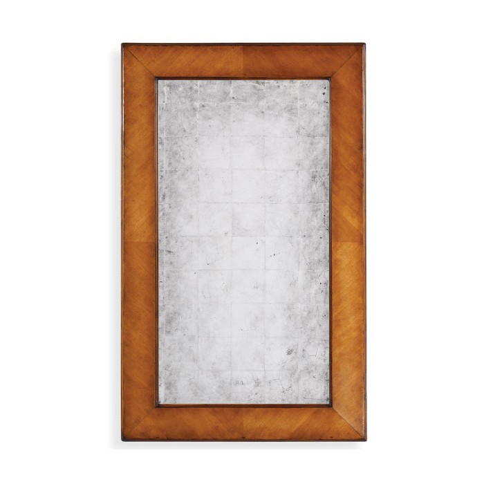 Veneer mirror with églomisé glass
