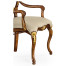 Sheraton Style Walnut & Gilded Oval Back Arm Chair